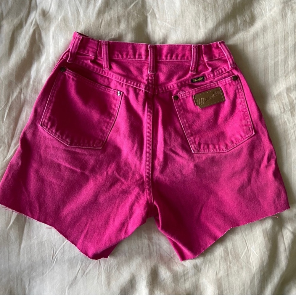 HOT PINK VINTAGE WRANGLER CUT OFFS